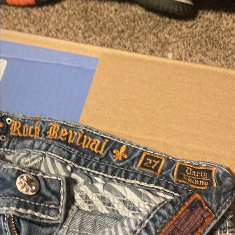 Rock revival jeans straight leg great condition